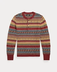 Wool-Blend Henley Sweater