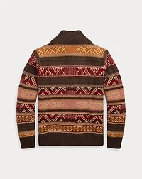 Wool-Blend Shawl-Collar Cardigan