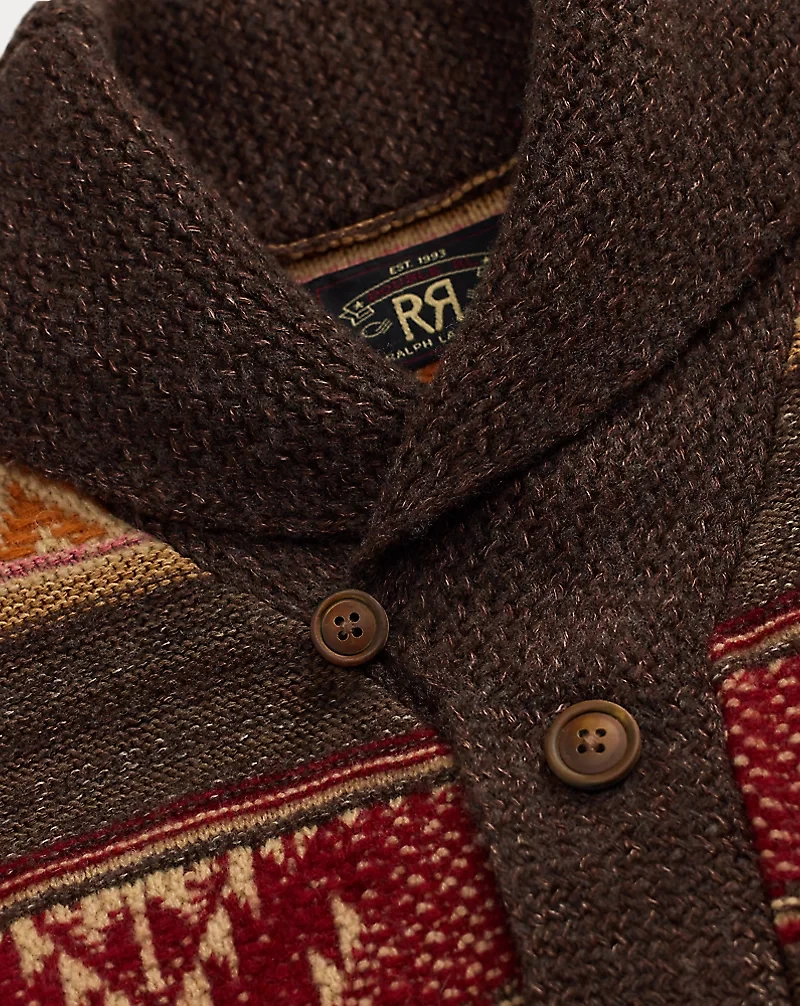 Wool-Blend Shawl-Collar Cardigan
