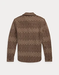 Jacquard-Knit Wool Workshirt Sweater