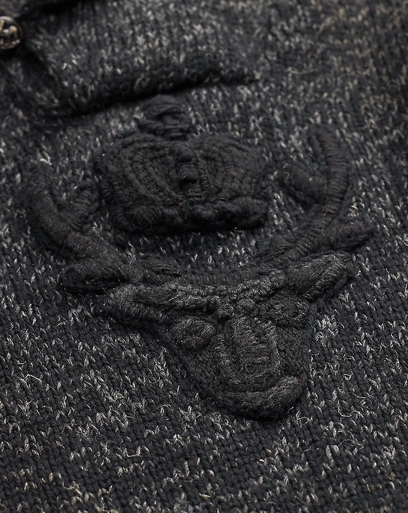 Hand-Embroidered Wool-Linen Sweater