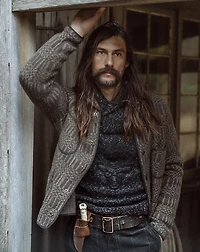 Hand-Embroidered Wool-Linen Sweater