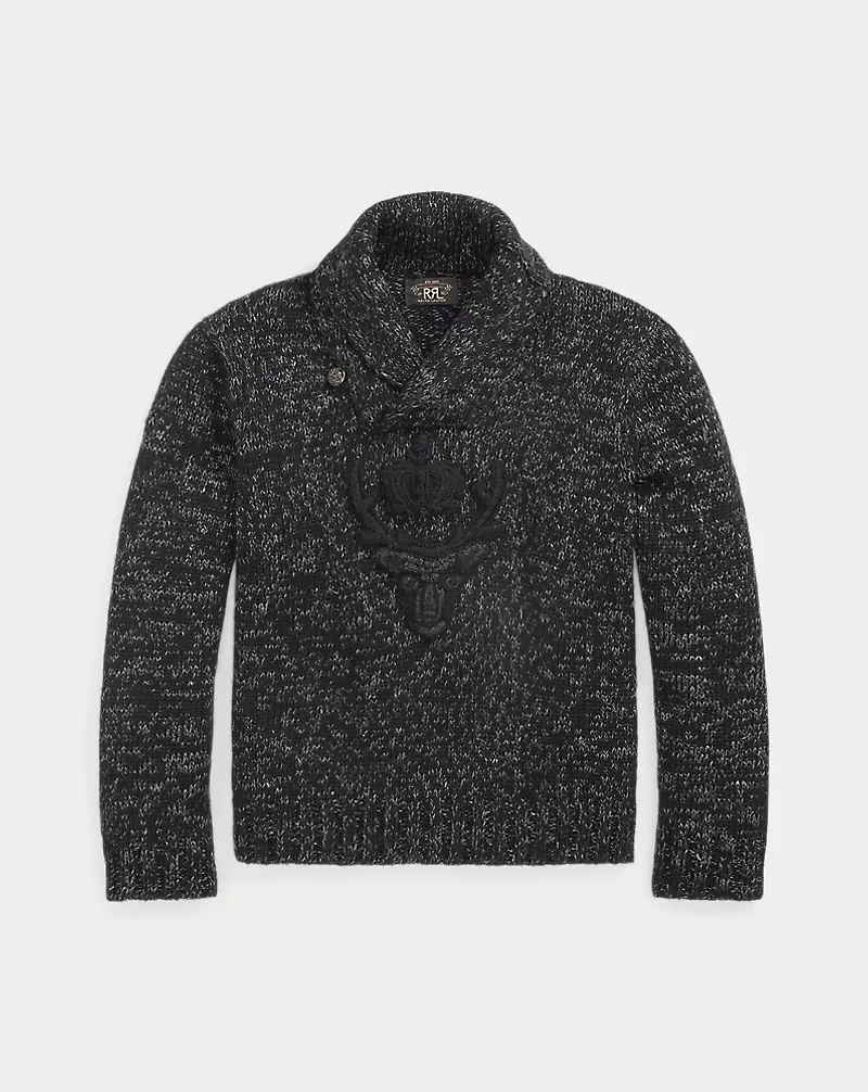 Hand-Embroidered Wool-Linen Sweater