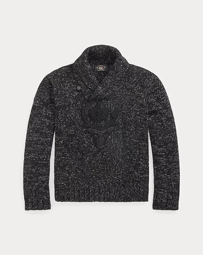 Hand-Embroidered Wool-Linen Sweater