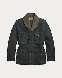 Indigo Cotton-Linen Denim Field Coat