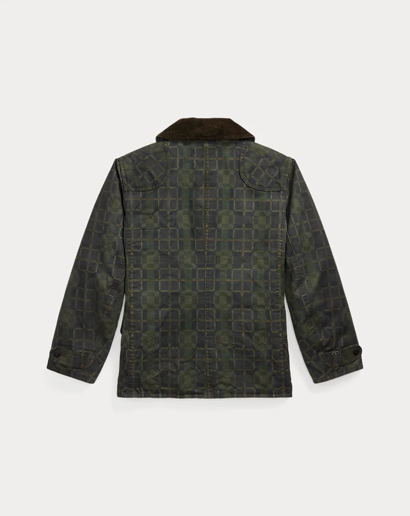 Check-Print Oilcloth Jacket