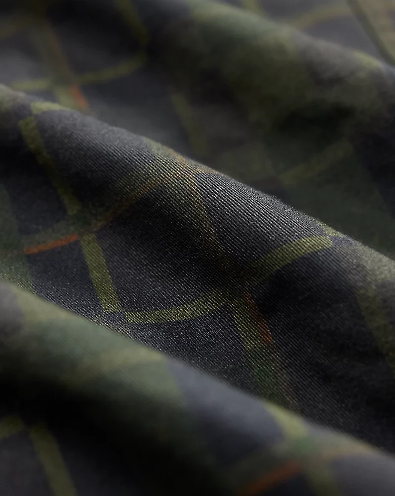 Check-Print Oilcloth Jacket