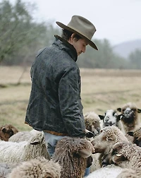 Check-Print Oilcloth Jacket