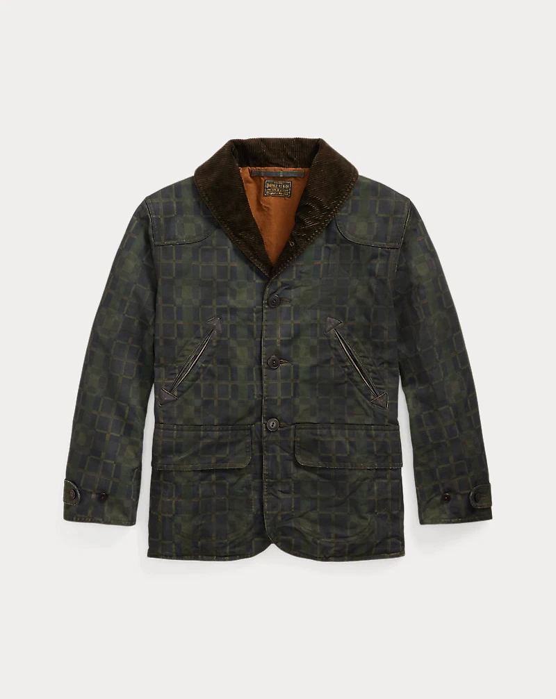 Check-Print Oilcloth Jacket