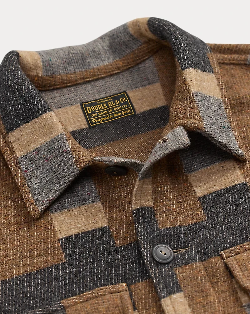 Wool-Blend Jacquard Shirt Jacket