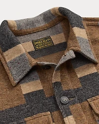 Wool-Blend Jacquard Shirt Jacket