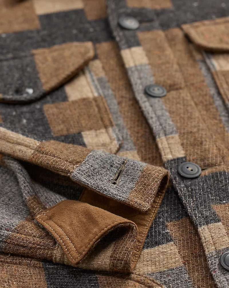 Wool-Blend Jacquard Shirt Jacket