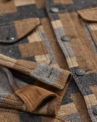 Wool-Blend Jacquard Shirt Jacket