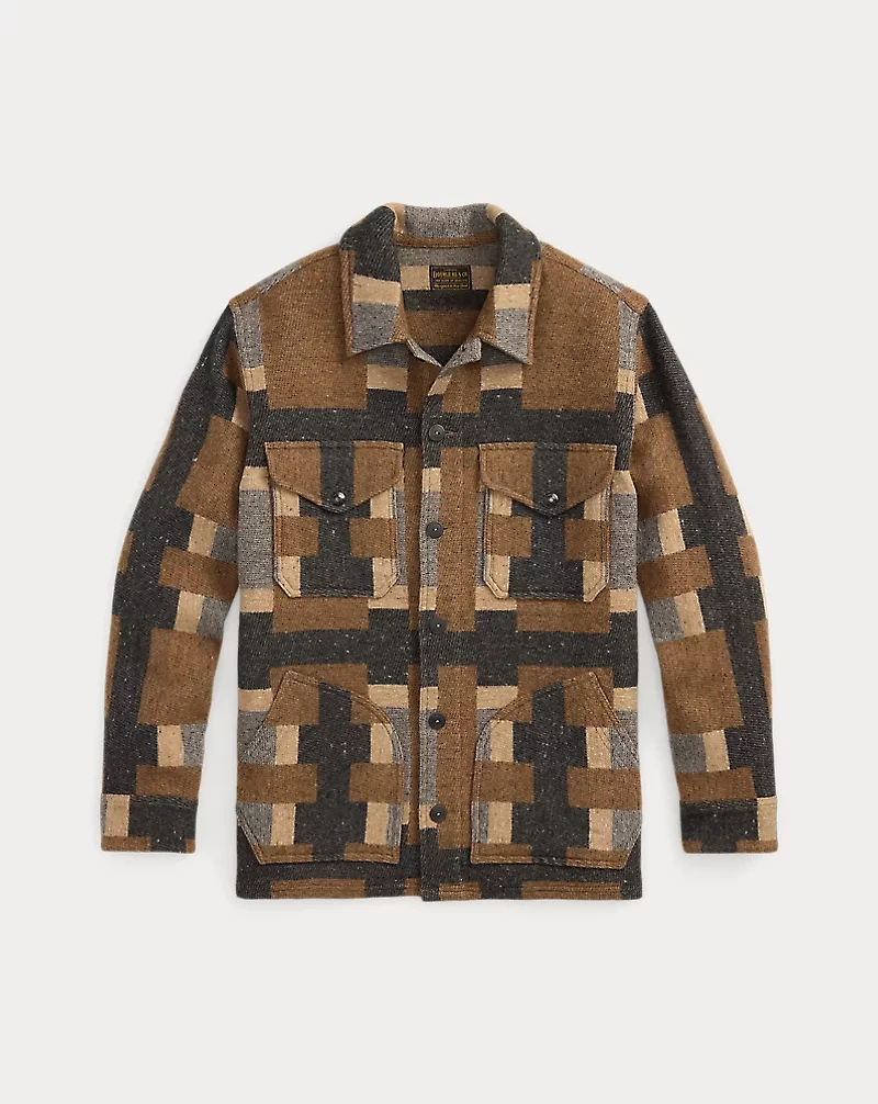 Wool-Blend Jacquard Shirt Jacket