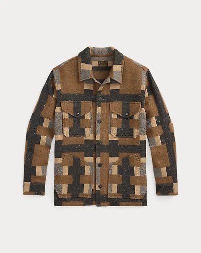Wool-Blend Jacquard Shirt Jacket