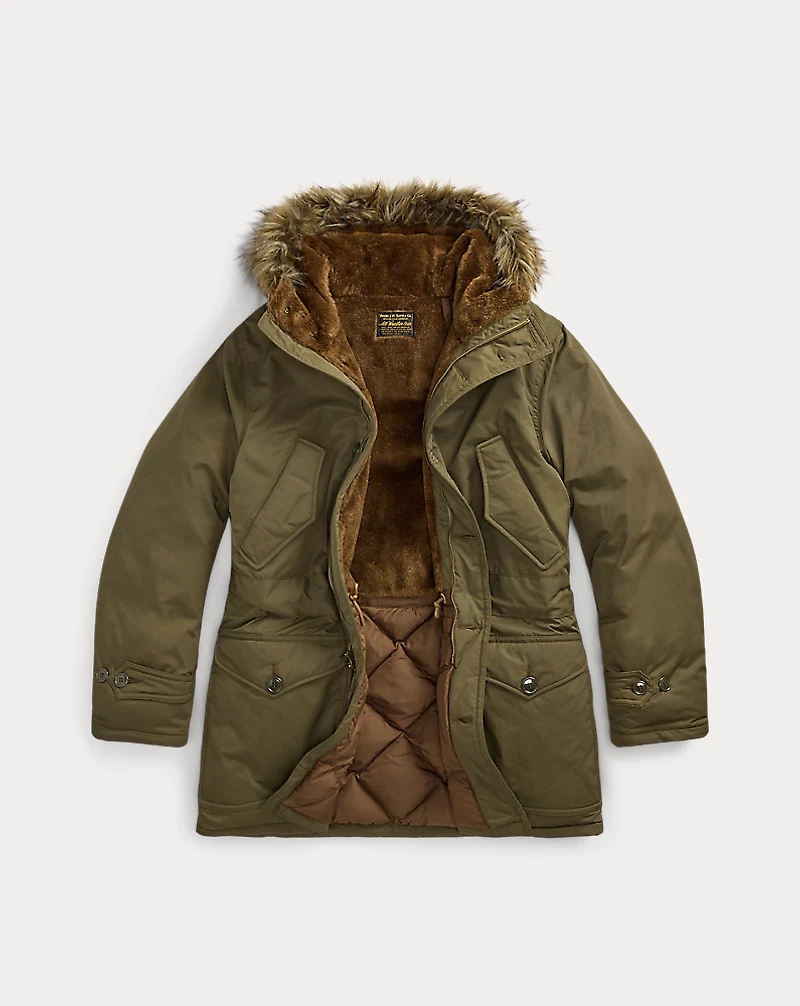 Faux-Fur-Trim Parka