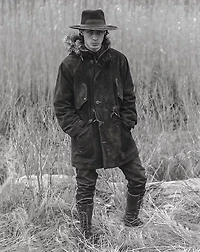 Faux-Fur-Trim Suede Parka