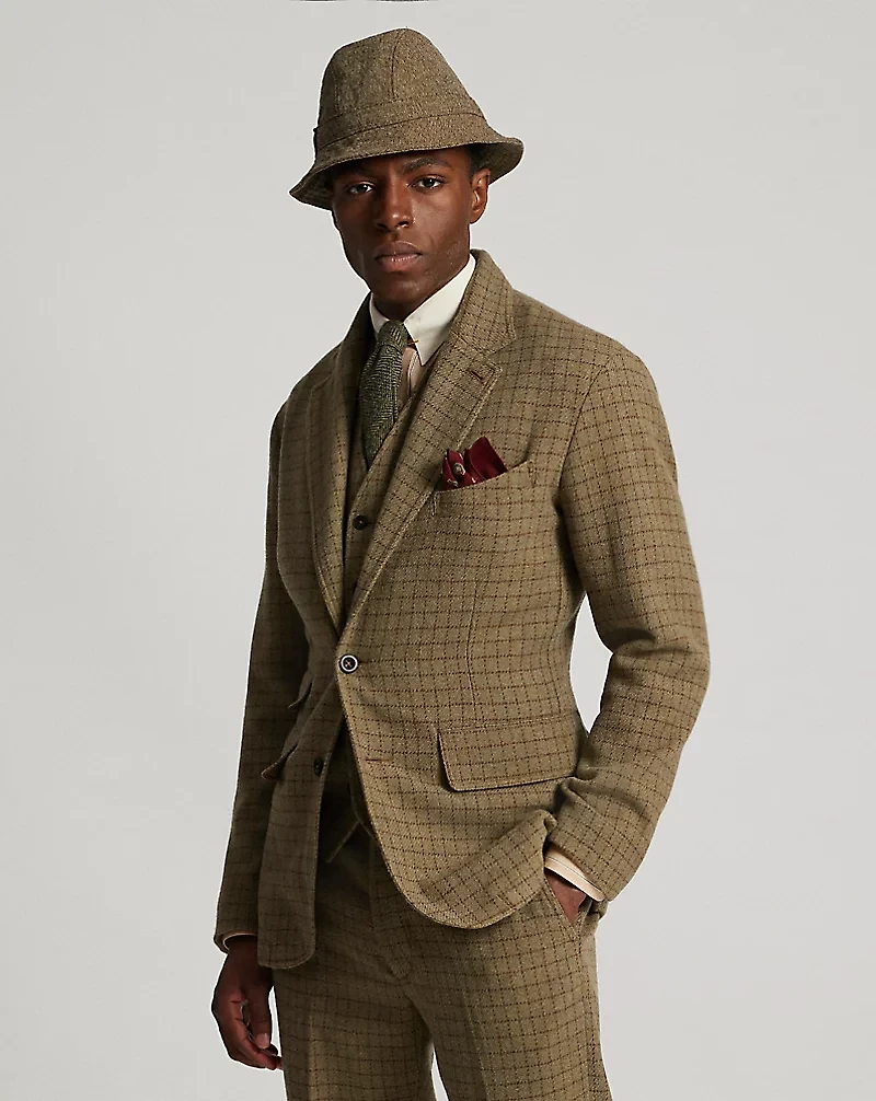 Checked Wool Tweed Sport Coat