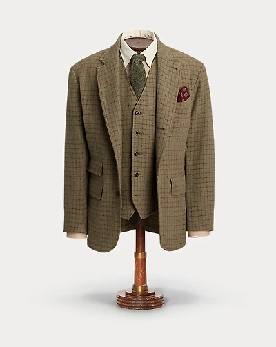 Checked Wool Tweed Sport Coat