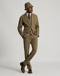 Checked Wool Tweed Officer’s Pant