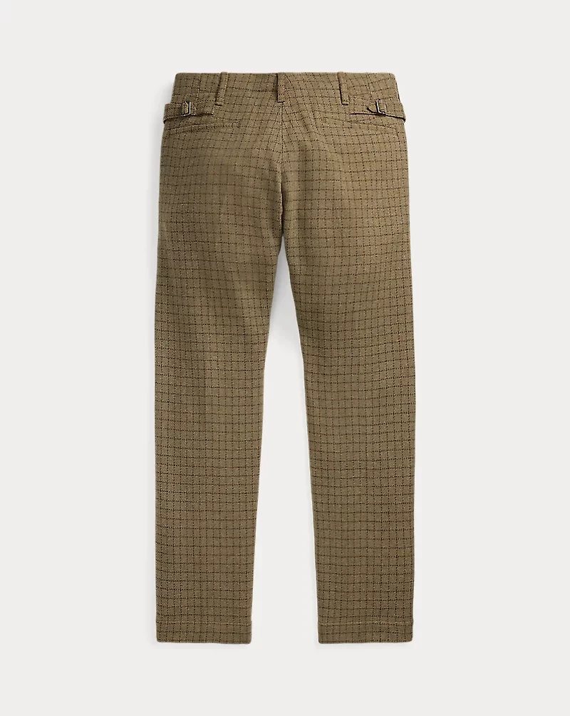 Checked Wool Tweed Officer’s Pant