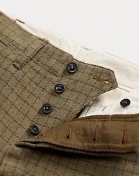 Checked Wool Tweed Officer’s Pant