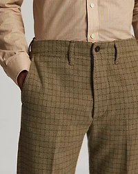 Checked Wool Tweed Officer’s Pant