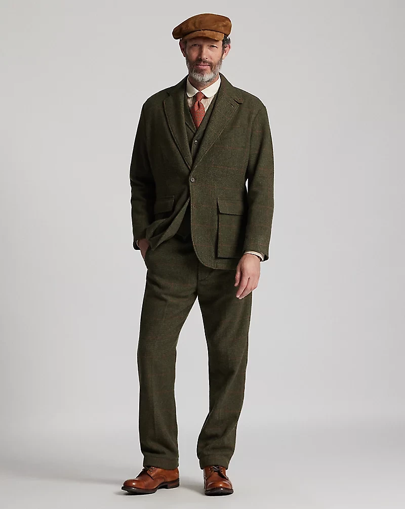 Windowpane Wool Tweed Sport Coat