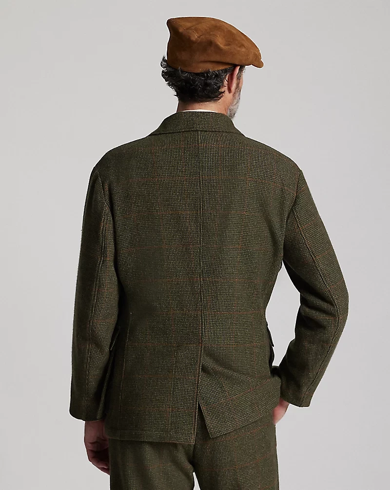 Windowpane Wool Tweed Sport Coat