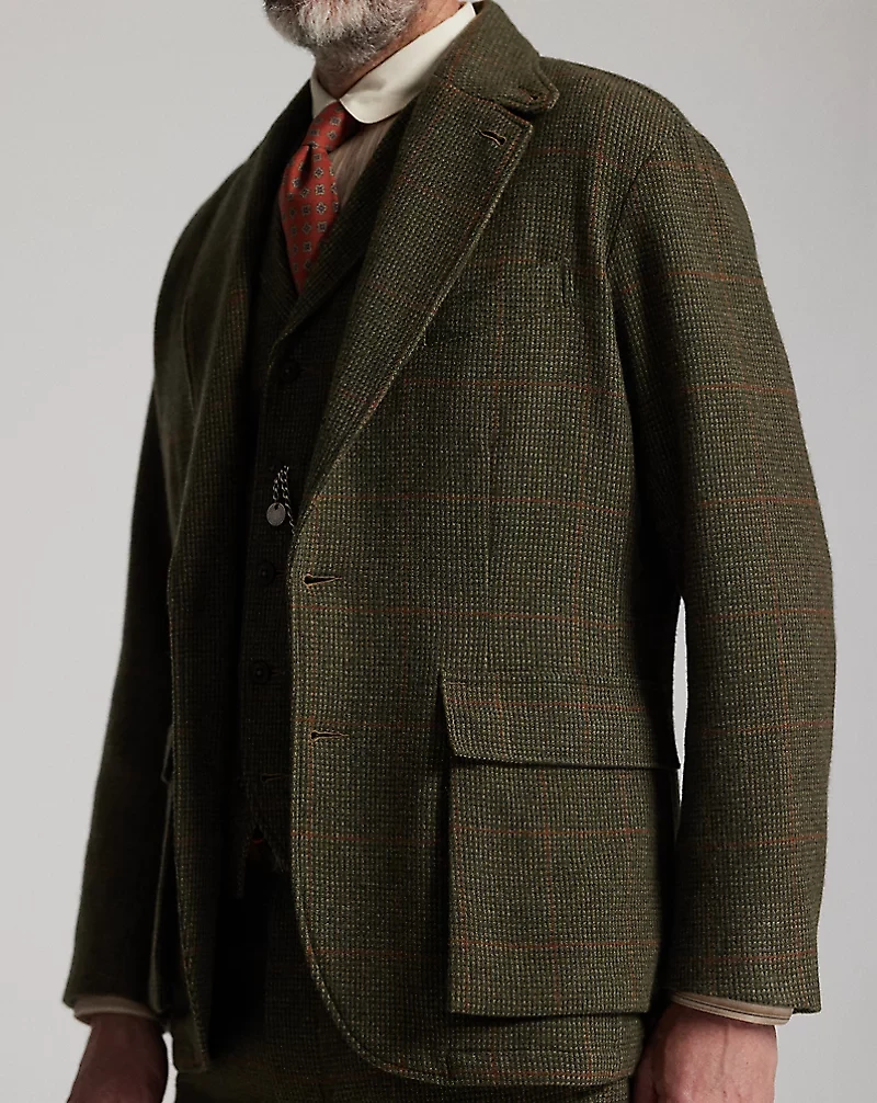 Windowpane Wool Tweed Sport Coat