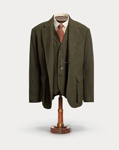 Windowpane Wool Tweed Sport Coat