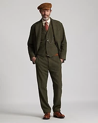 Windowpane Wool Tweed Vest