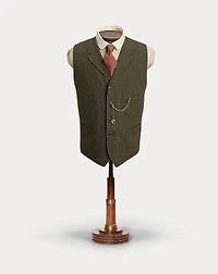 Windowpane Wool Tweed Vest
