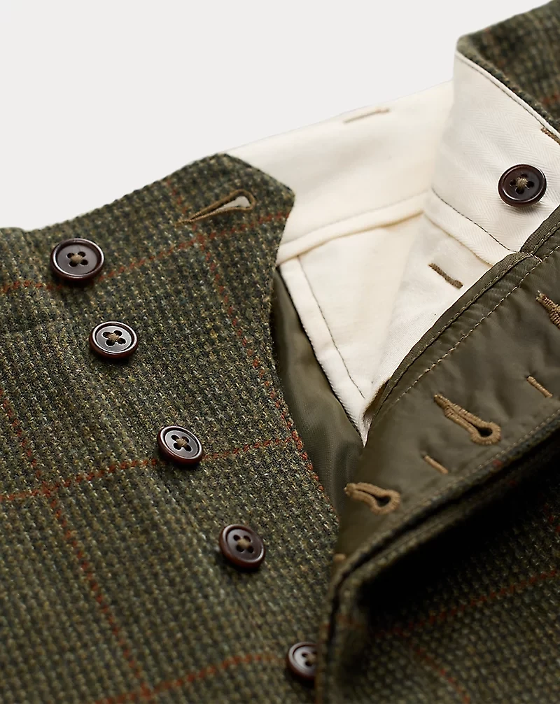 Windowpane Wool Tweed Officer’s Pant