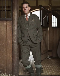 Windowpane Wool Tweed Officer’s Pant