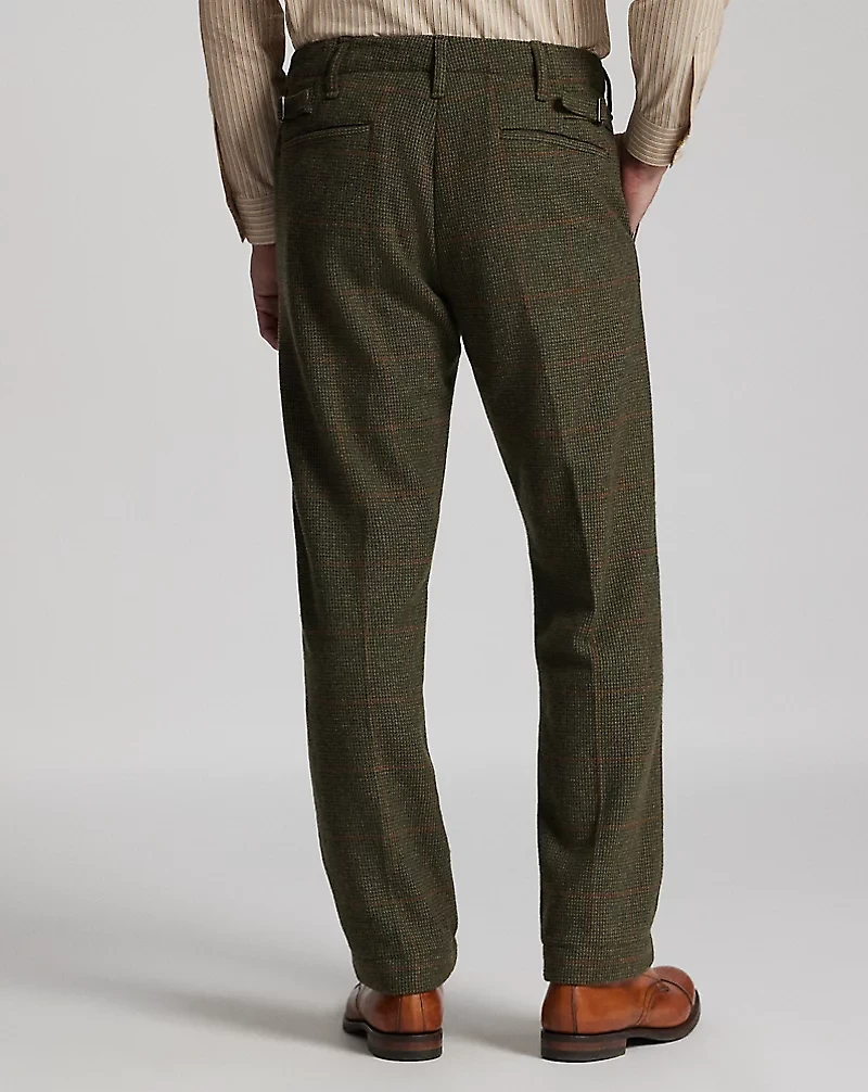 Windowpane Wool Tweed Officer’s Pant