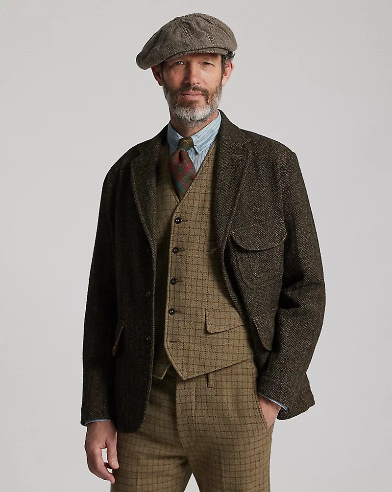 Unconstructed Wool Twill Sport Coat