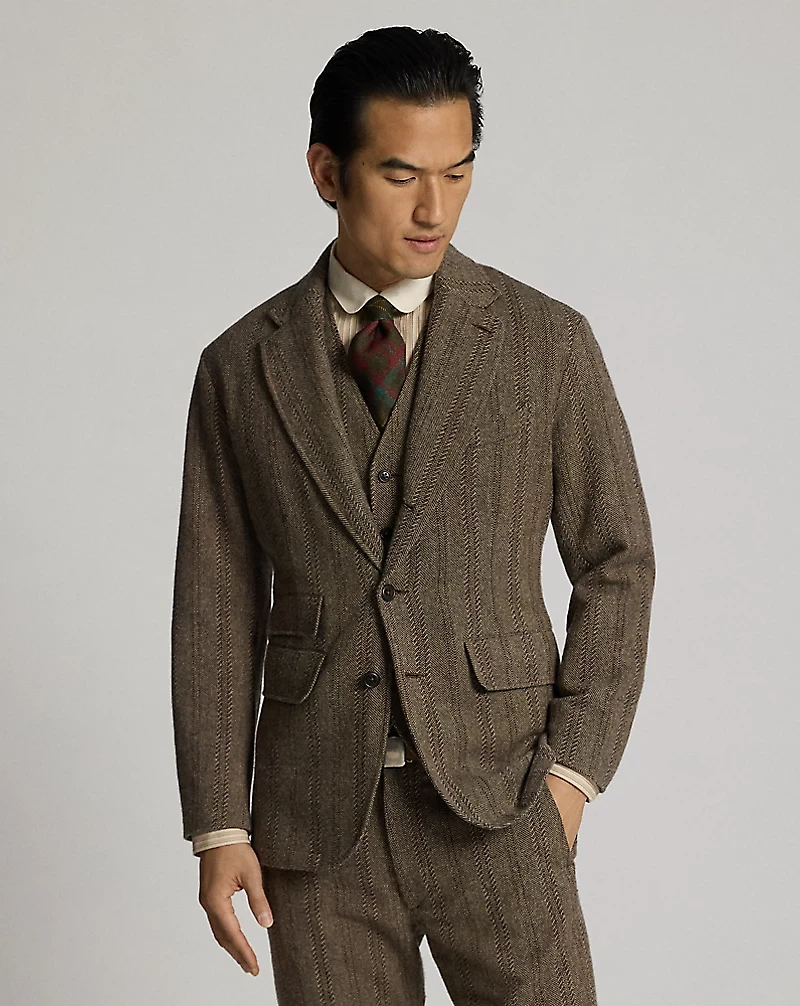 Unconstructed Herringbone Sport Coat