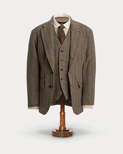 Unconstructed Herringbone Sport Coat
