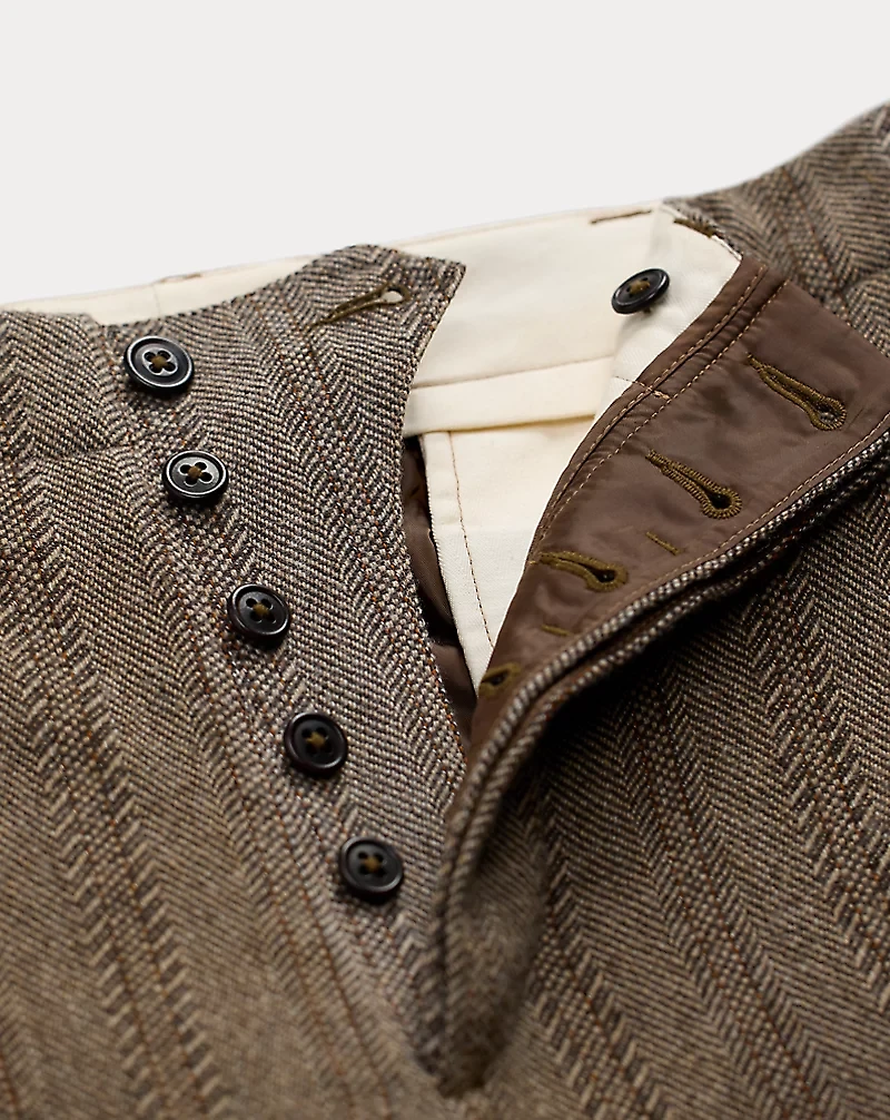 Wool-Cotton Herringbone Officer’s Pant