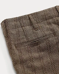 Wool-Cotton Herringbone Officer’s Pant