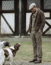 Wool-Cotton Herringbone Officer’s Pant