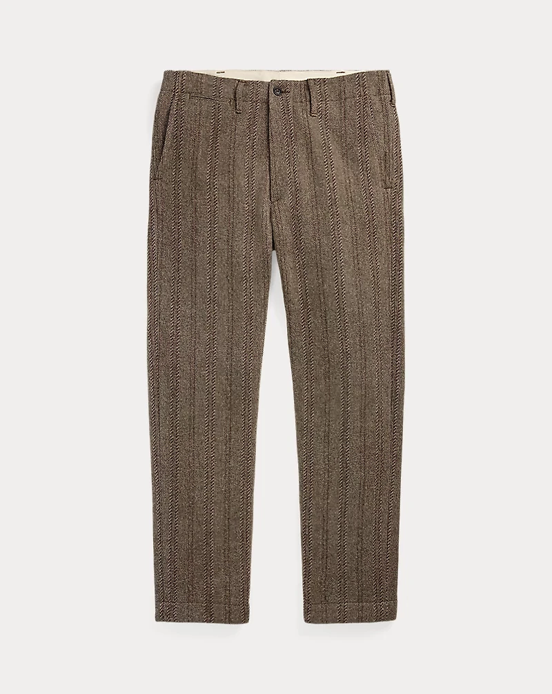 Wool-Cotton Herringbone Officer’s Pant