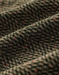 Herringbone-Print Corduroy Topcoat