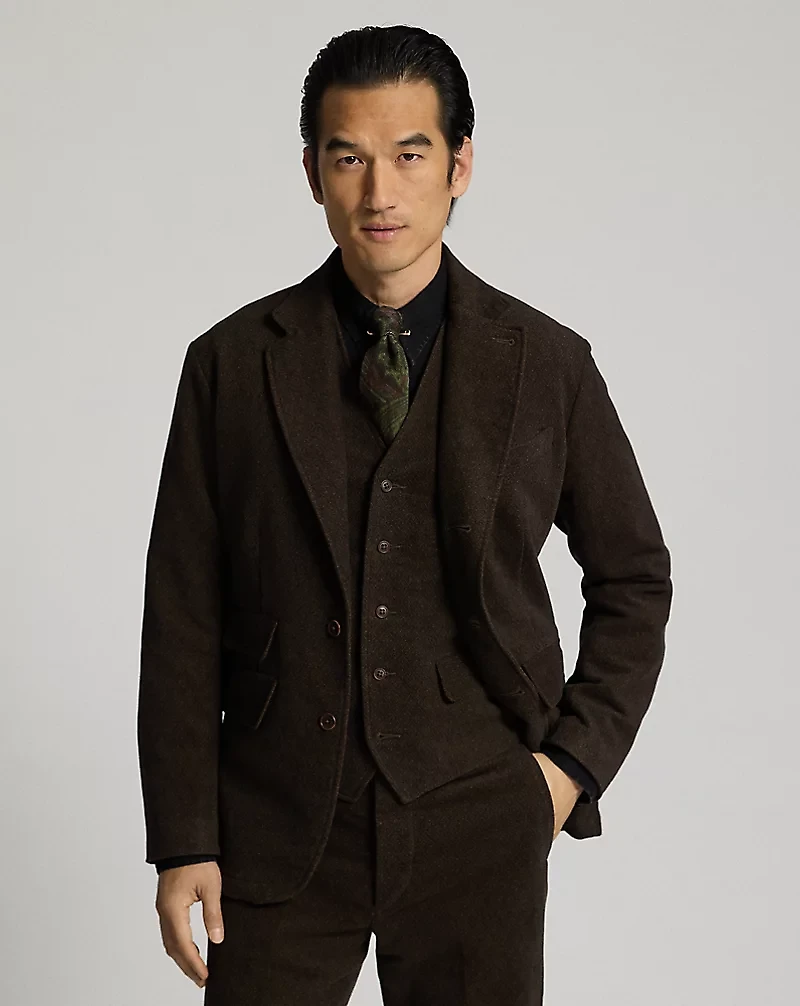 Unconstructed Diamond-Print Sport Coat