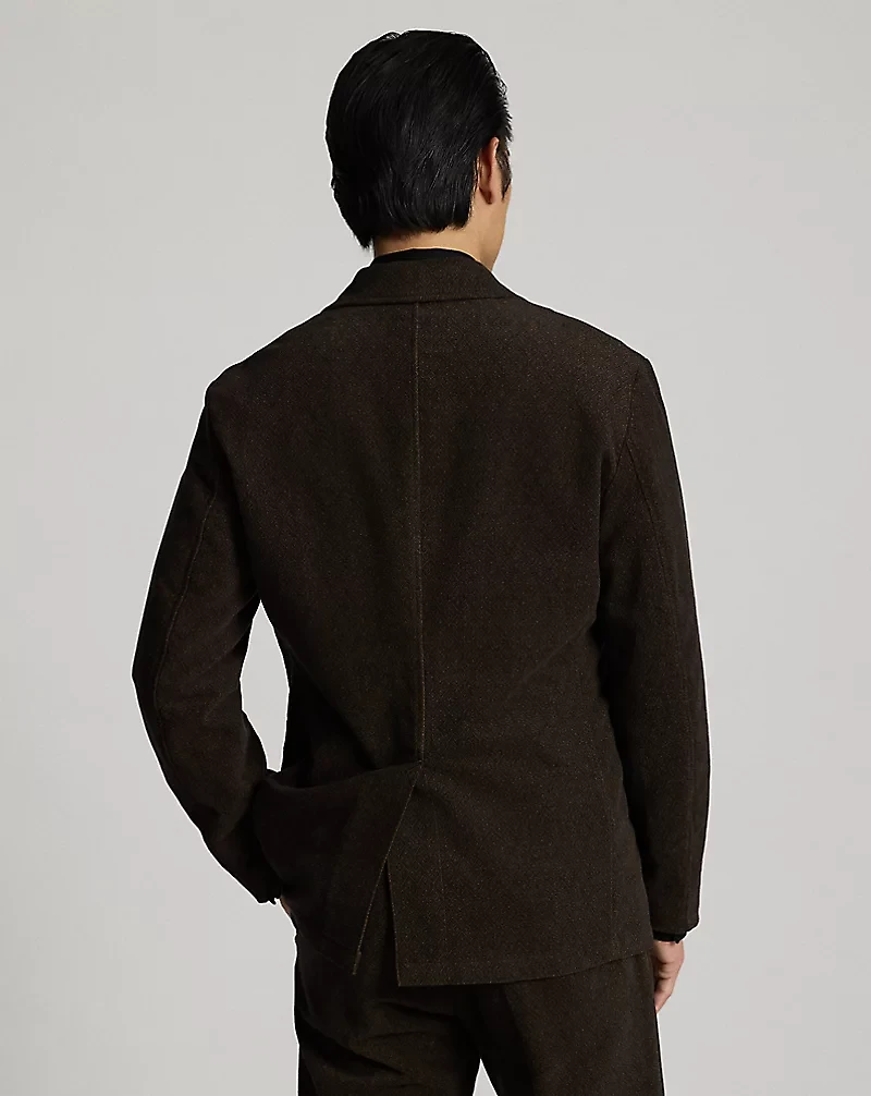 Unconstructed Diamond-Print Sport Coat