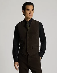 Diamond-Print Moleskin Vest