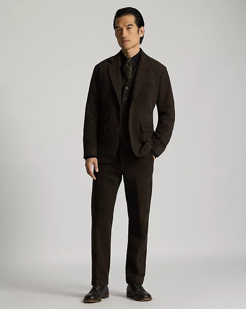 Diamond-Print Moleskin Vest