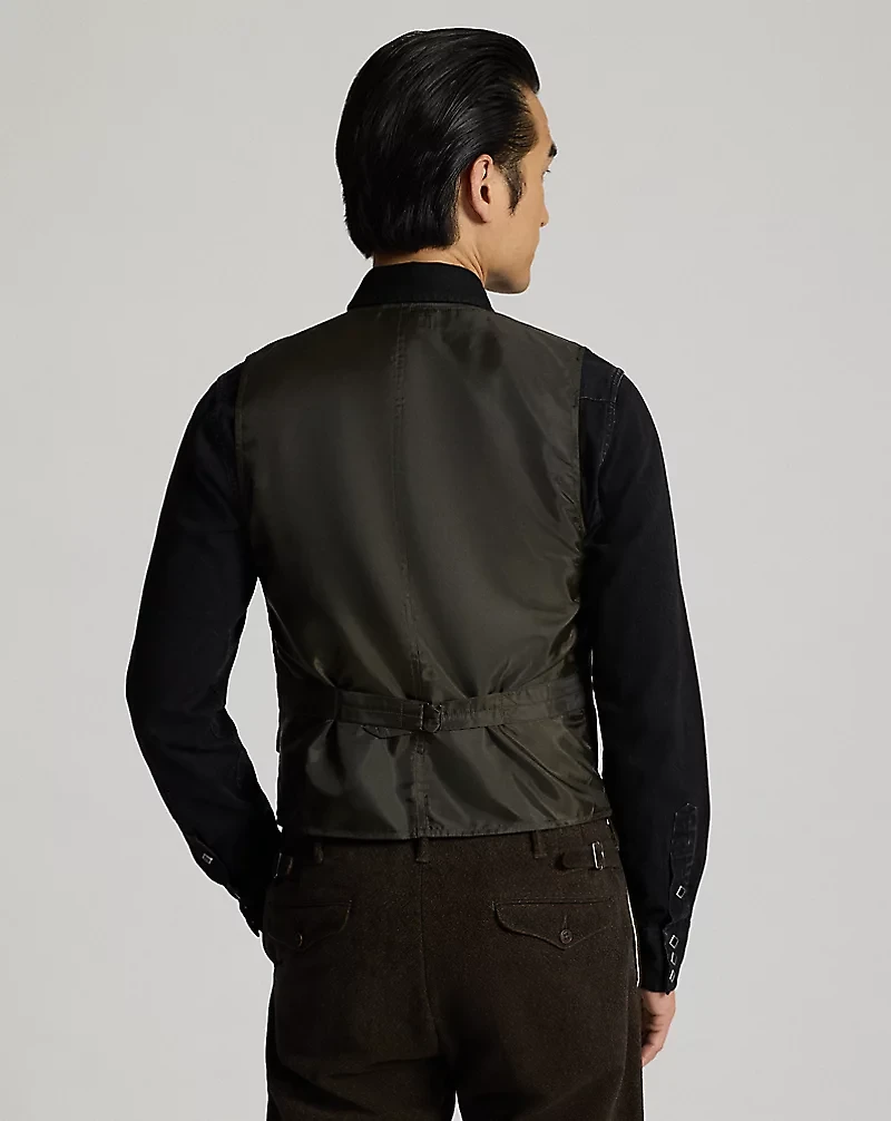 Diamond-Print Moleskin Vest