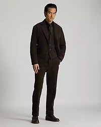 Diamond-Print Moleskin Officer’s Pant